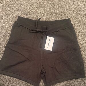 Green Pineapple Knit Shorts by Mavrans.